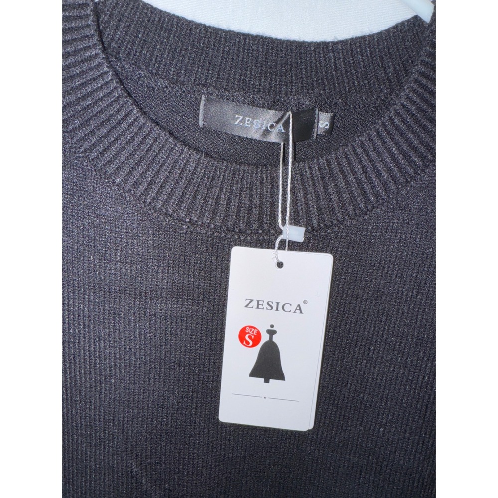 ZESICA Women's Small Button Accent Knit Sweater Pullover Unique Stylish Casual - Picture 2 of 8
